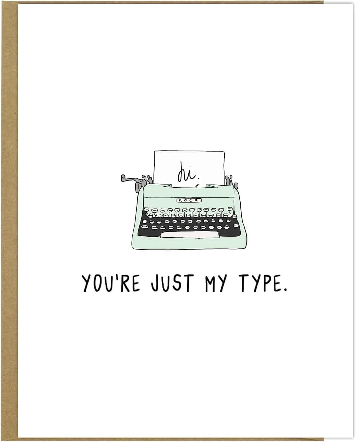 rockdoodles' Just My Type Card in a cute envelope.
