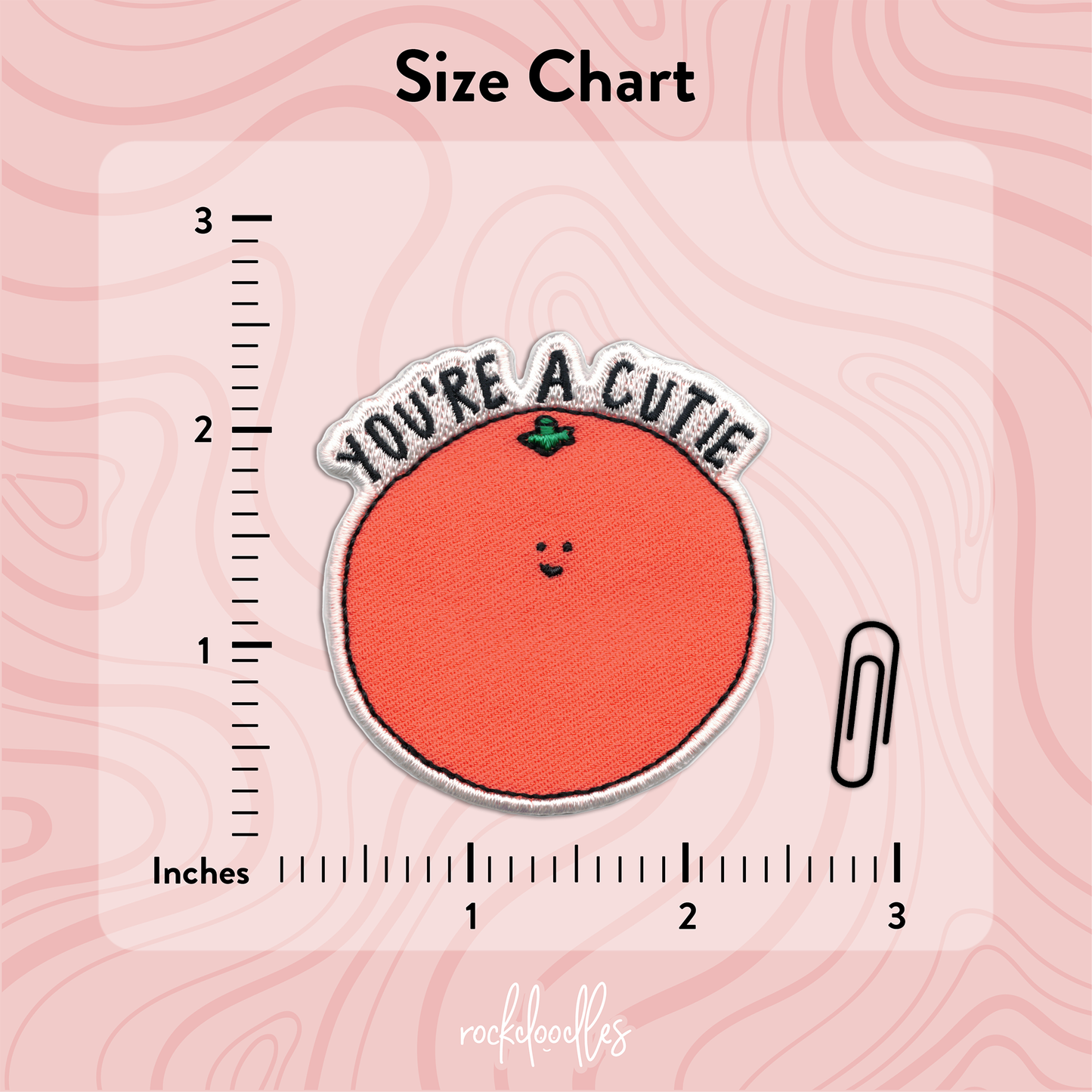 You're a cutie rockdoodles iron on patch.