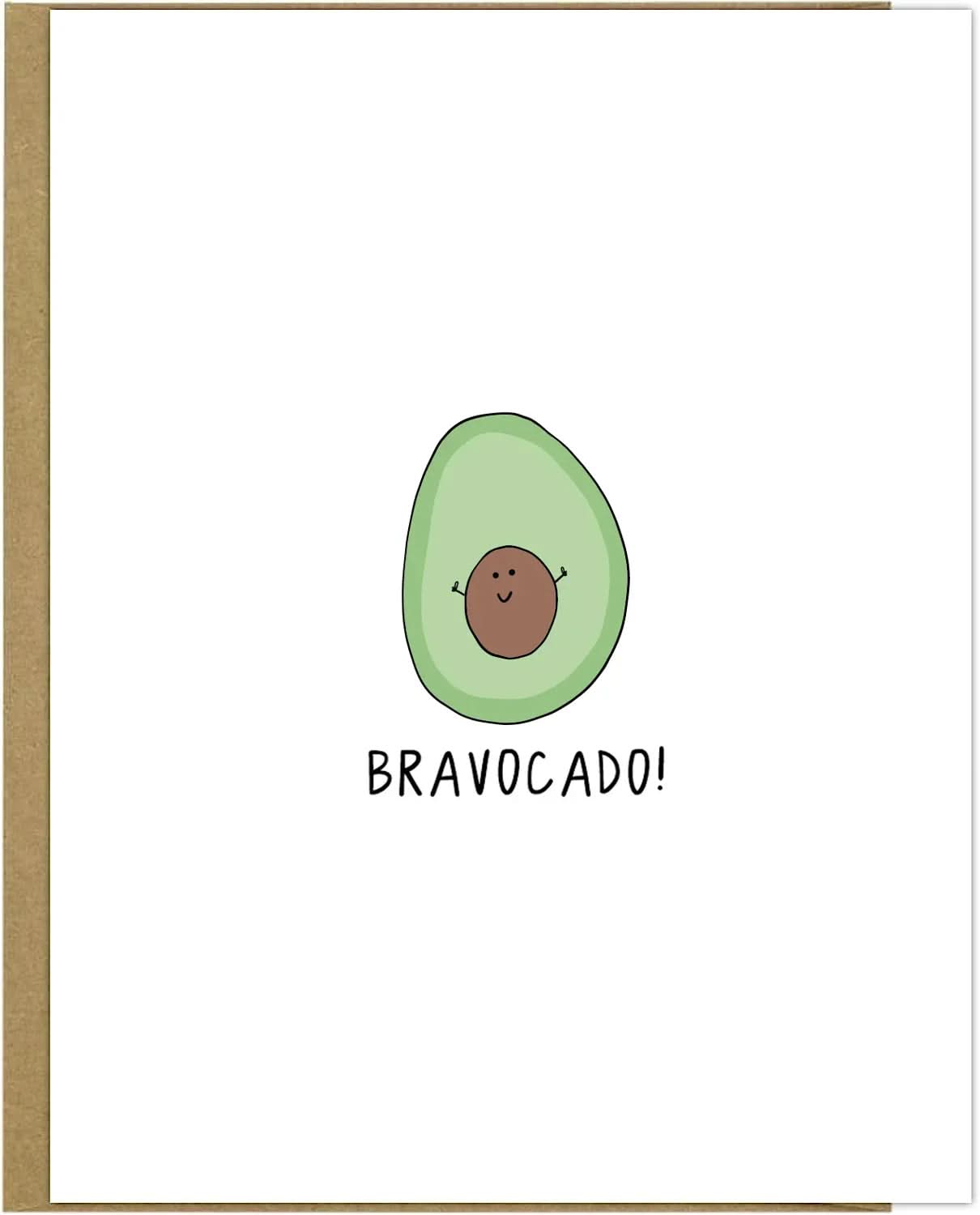 Embossed rockdoodles Bravocado card.