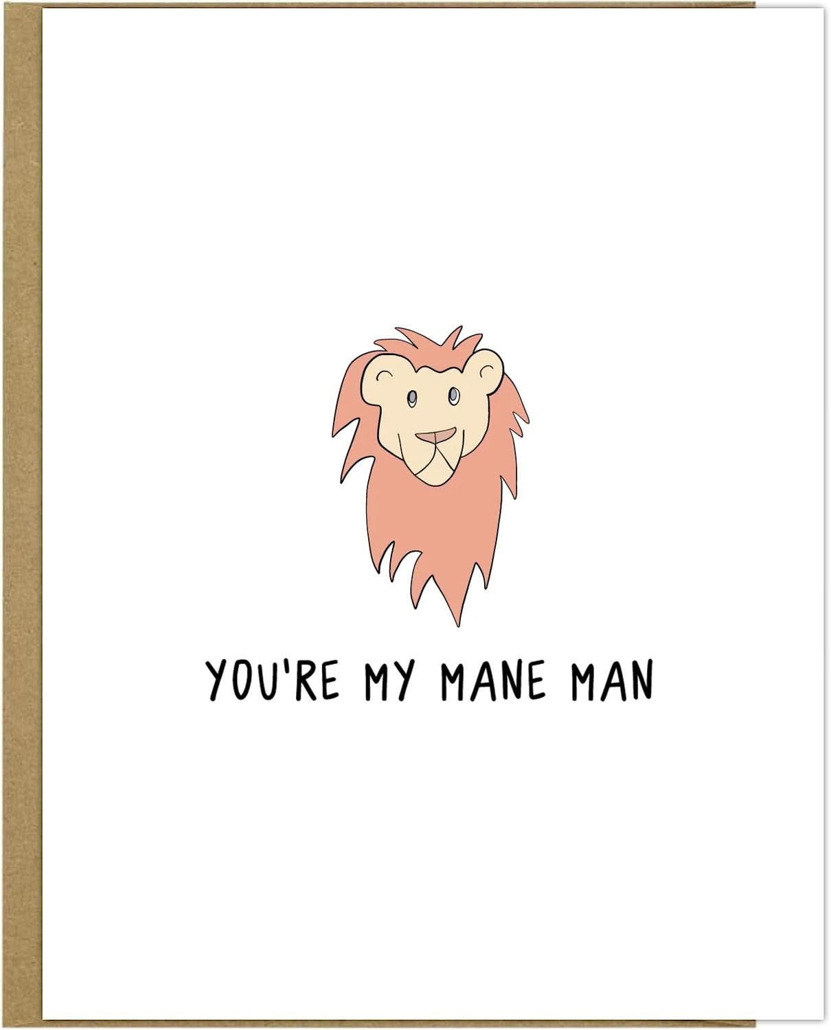 rockdoodles Mane Man greeting card with envelope.