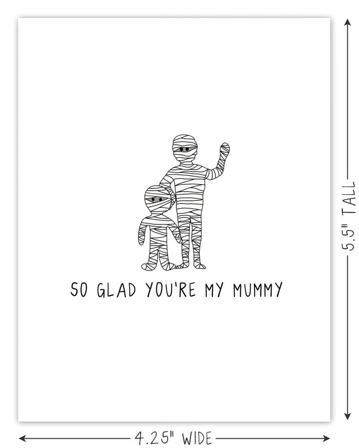 Show your love with a heartfelt rockdoodles So Glad You're My Mummy Card, neatly presented in a plastic sleeve for extra protection. Comes with a natural envelope for a touch of eco-friendliness.