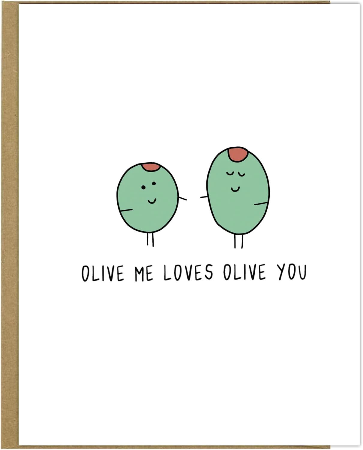 rockdoodles Olive Me Card greeting envelope.