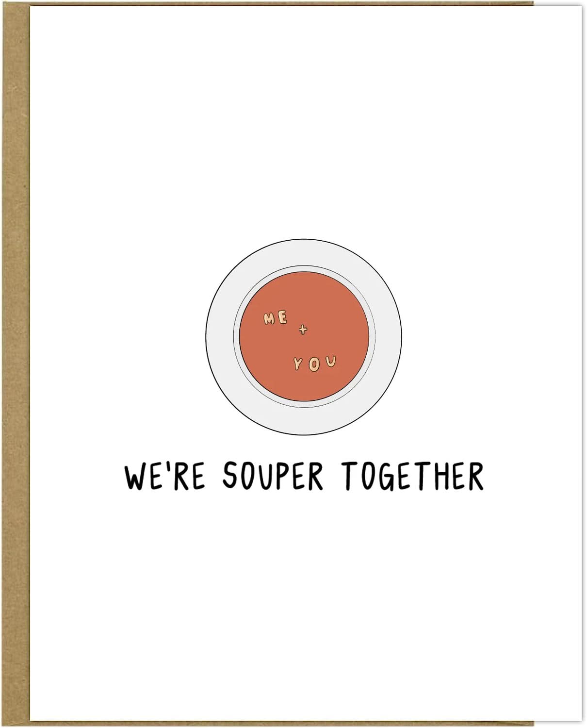 rockdoodles We're Souper Card greeting card and envelope.