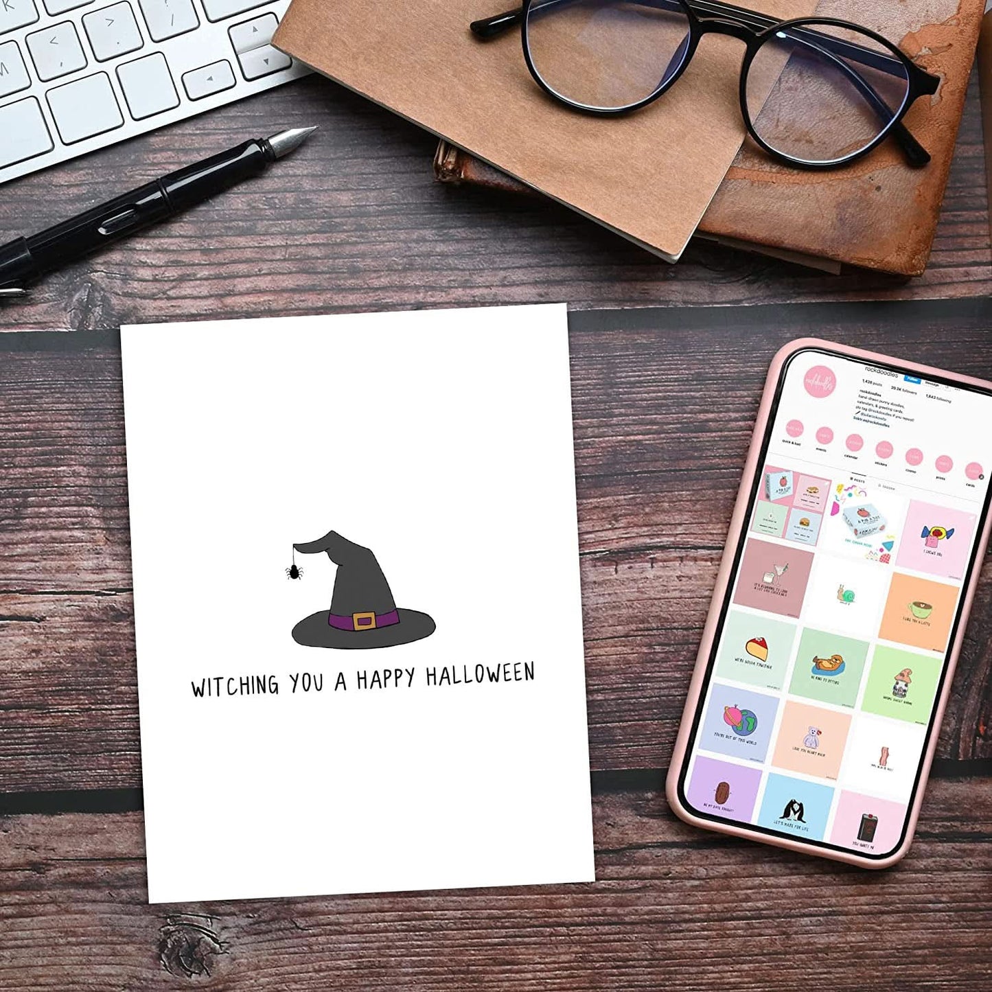 Welcome to a rockdoodles Witching You A Happy Halloween Card! This fun and festive printable is perfect for all your spooky celebrations. Whether you want to send a sweet greeting or create a personalized message, the blank inside of this rockdoodles Witching You A Happy Halloween Card