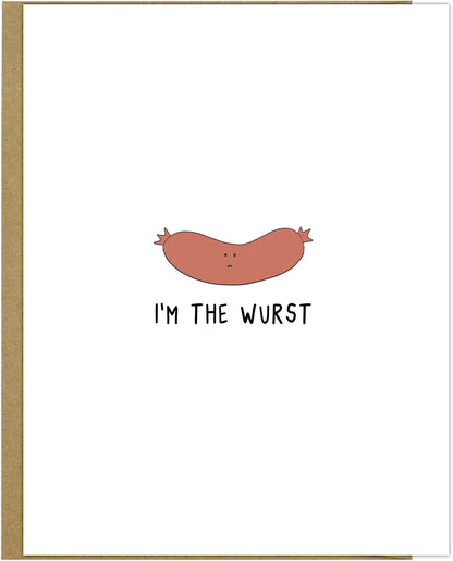 I'm The Wurst Card by rockdoodles, with a blank inside for your personal message, and a natural envelope.