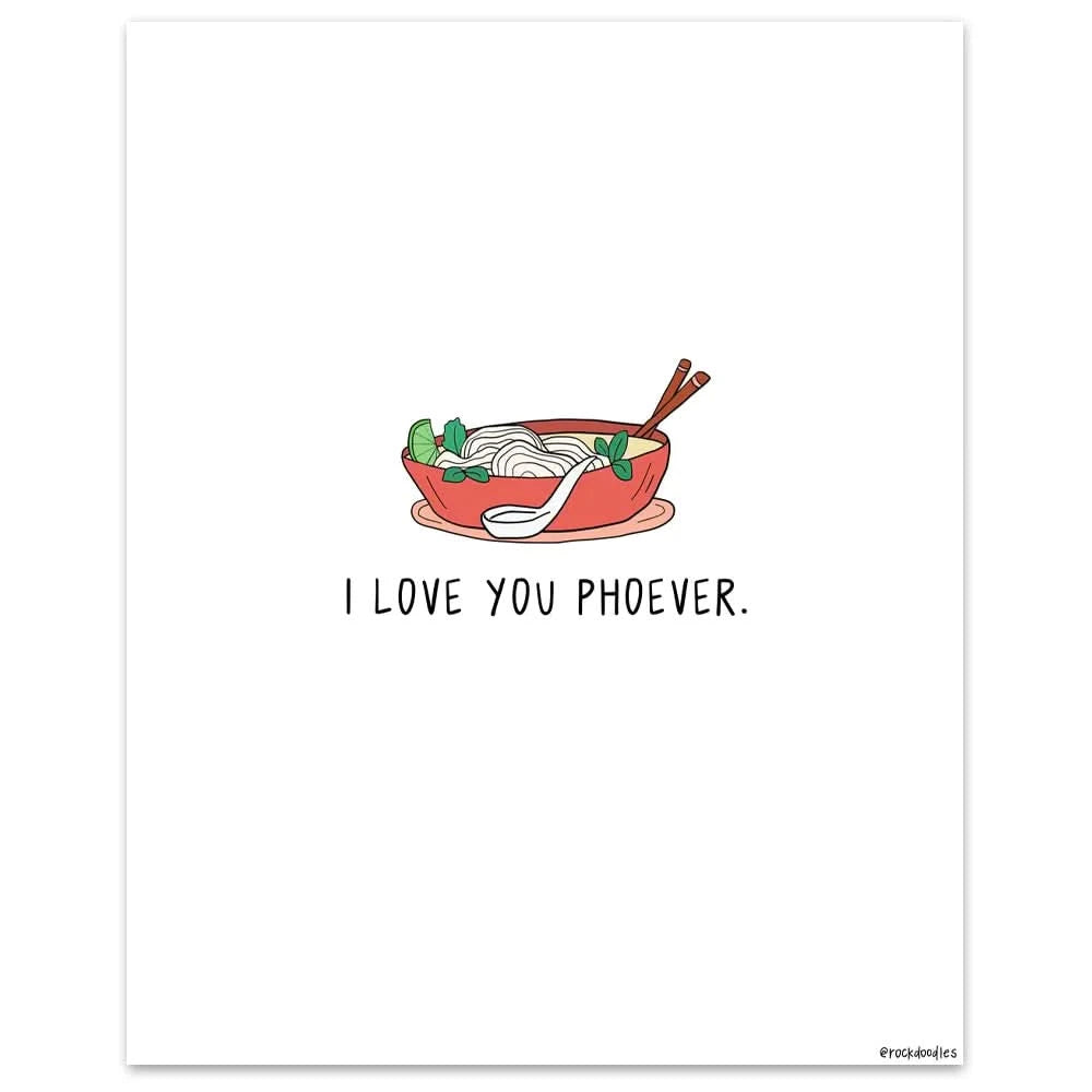 I love your rockdoodles Love You Phoever Print framed poster.