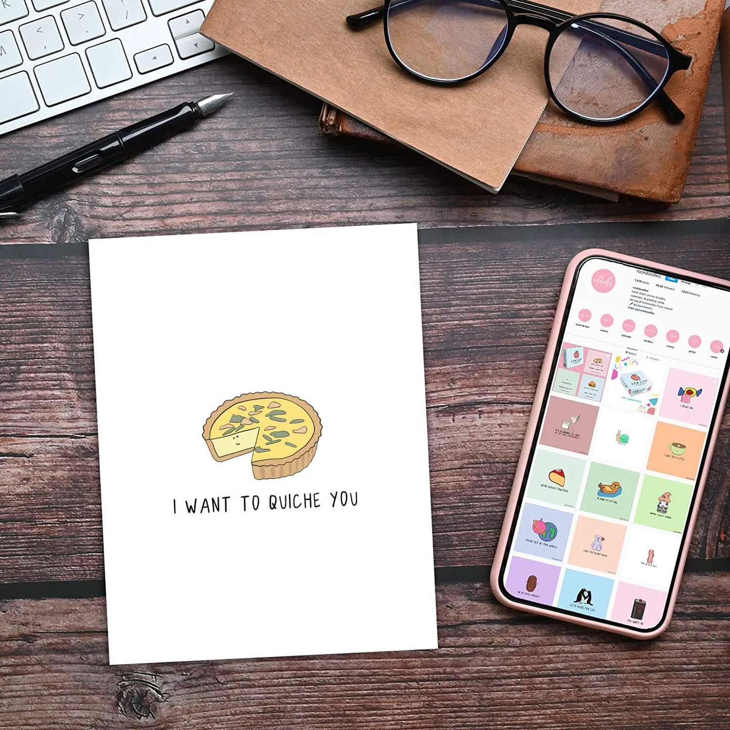 I want to eat your I Want To Quiche You Card from rockdoodles.