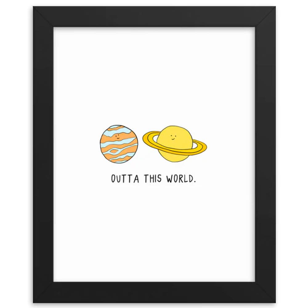 rockdoodles Outta This World framed fine art print.