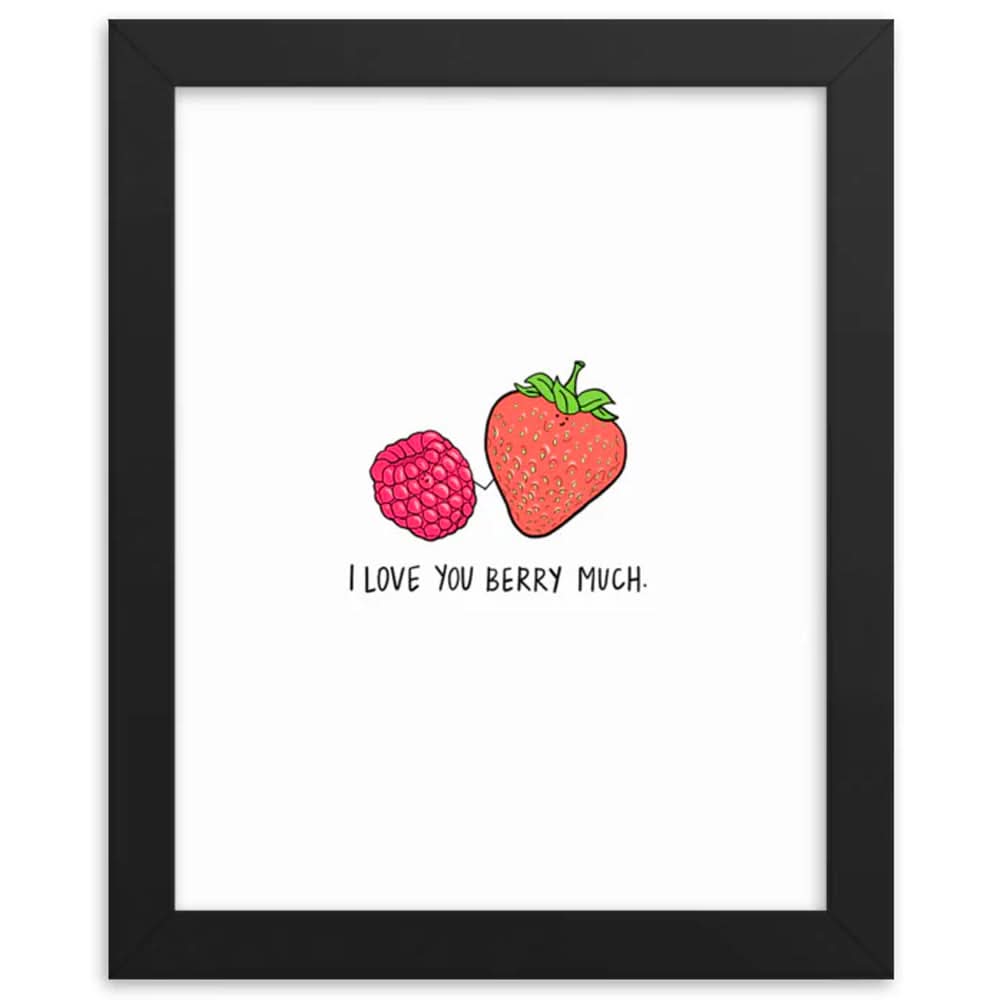 I love the rockdoodles Berry Much Print framed fine art print.