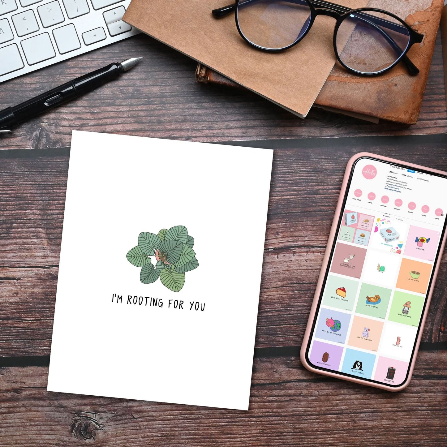 Rooting For You Card - rockdoodles