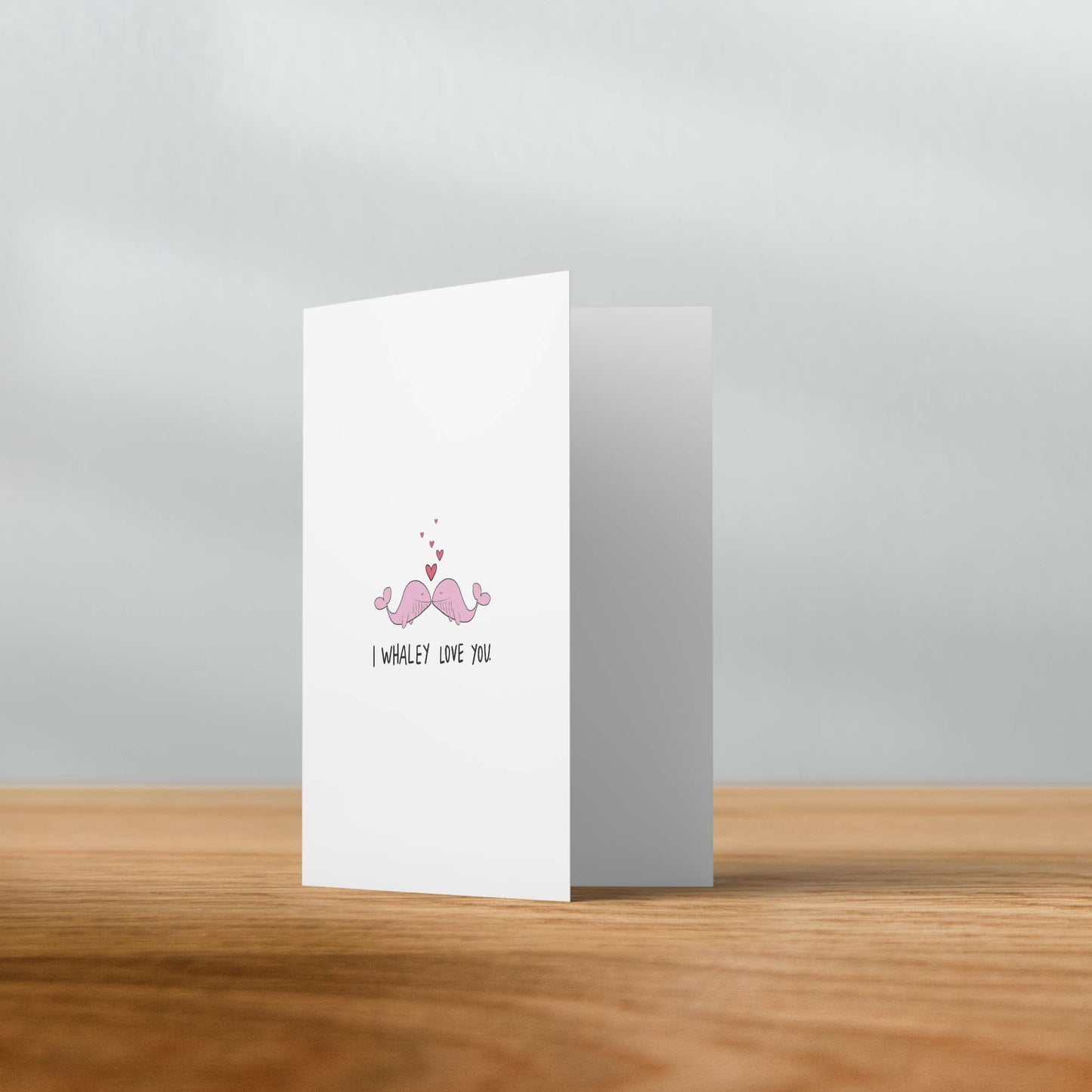 Whaley Love Card (pink) - rockdoodles