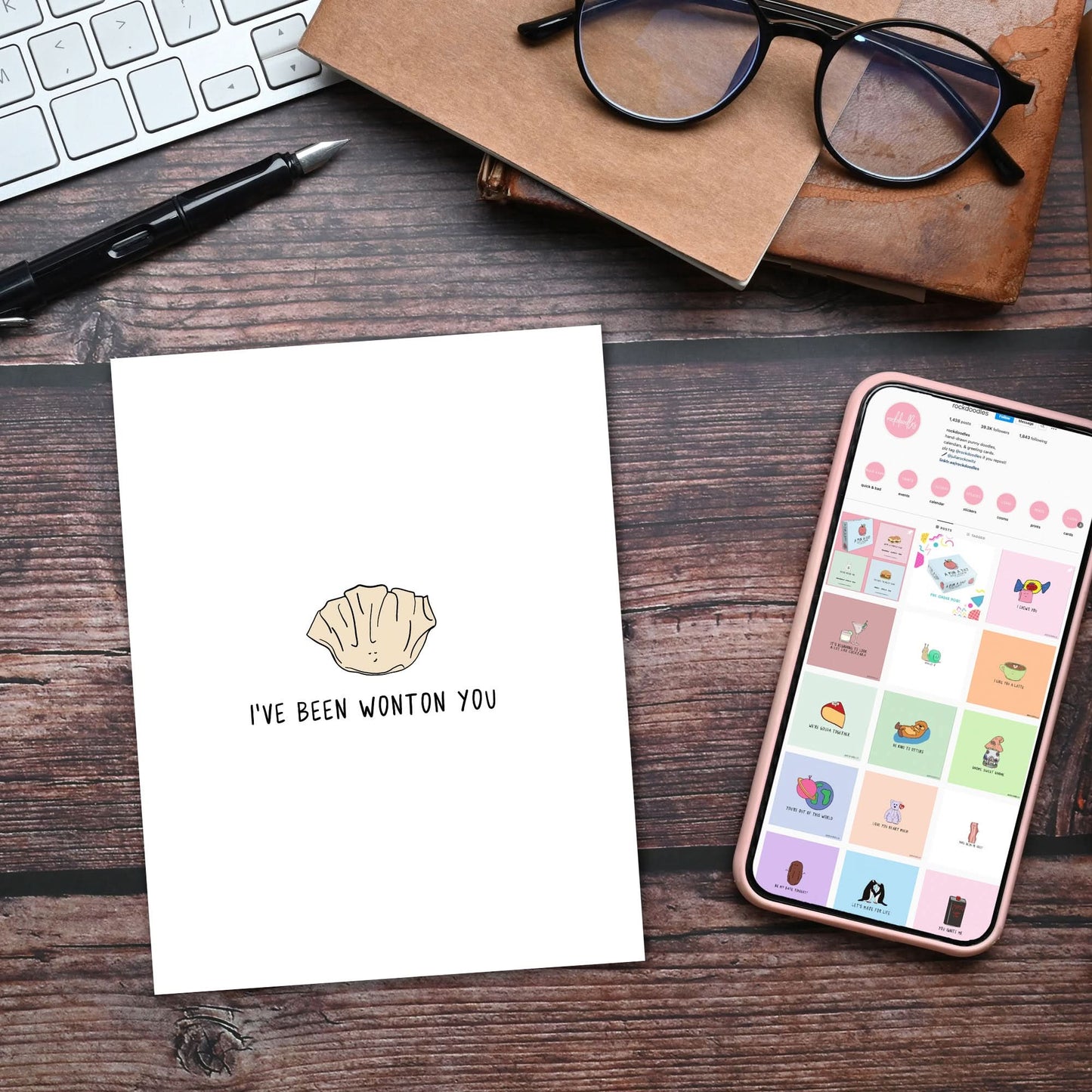 Wonton You Card - rockdoodles
