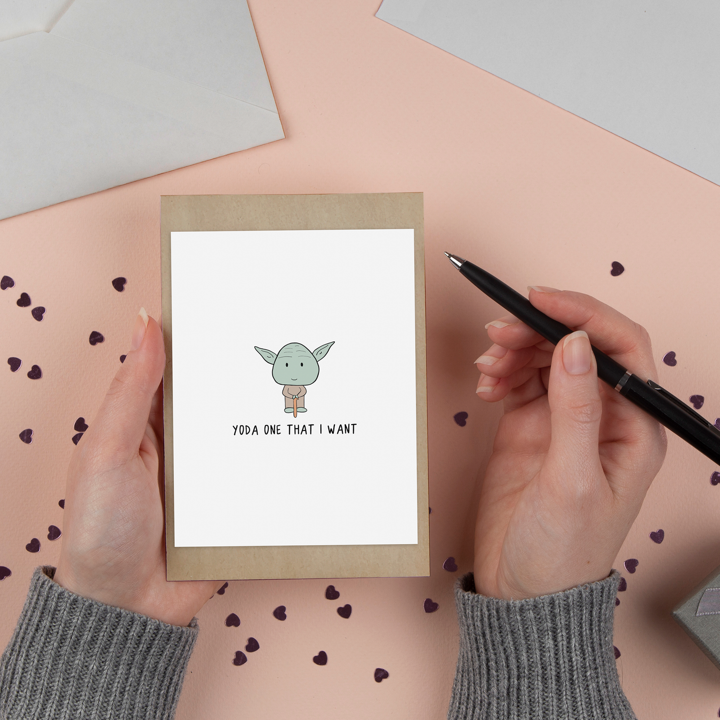 Yoda One Card - rockdoodles