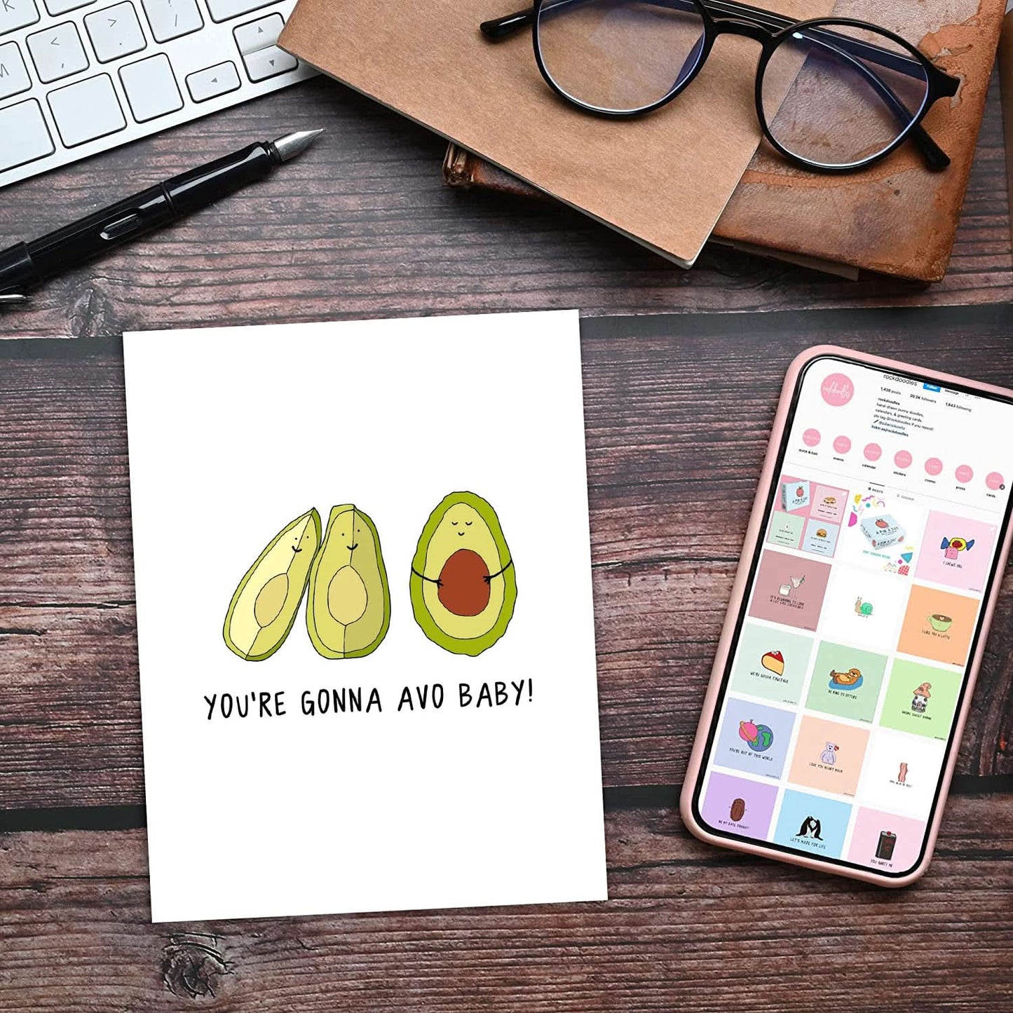 Gonna Avo Baby Card - rockdoodles