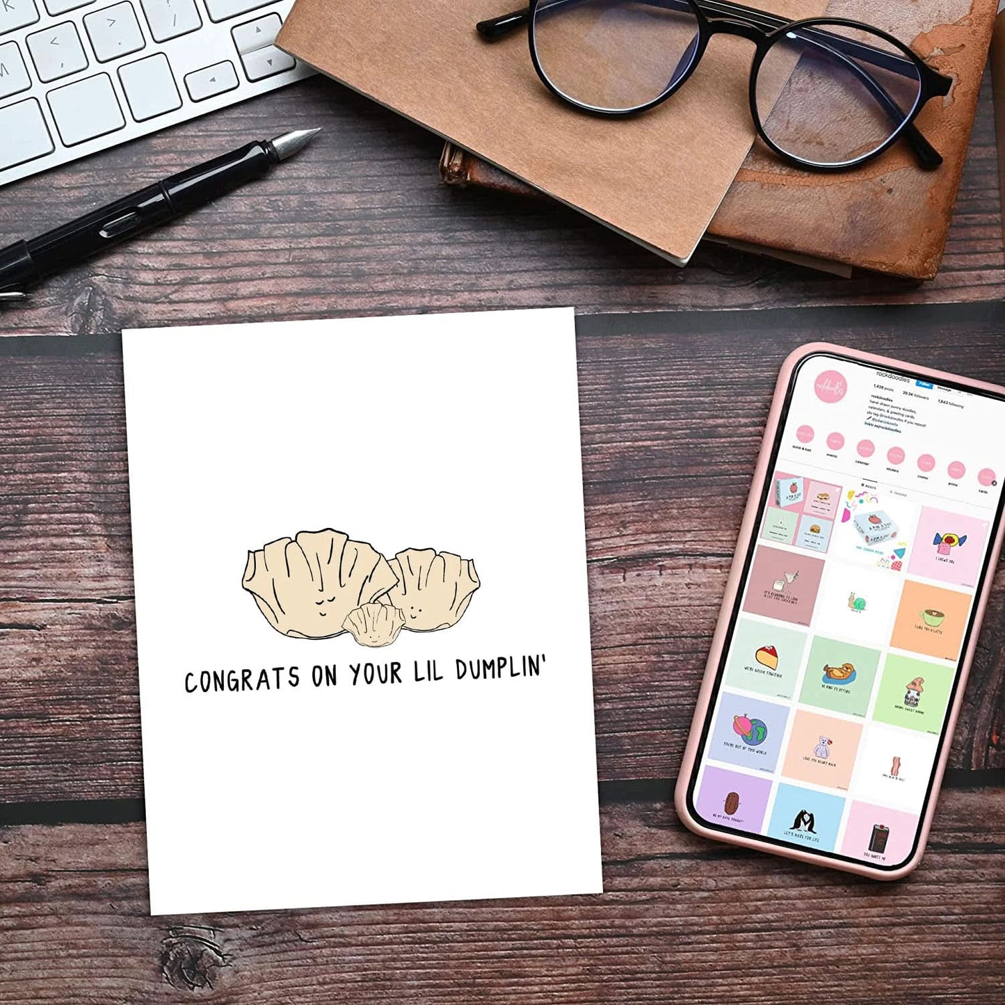 Lil Dumplin' Card - rockdoodles