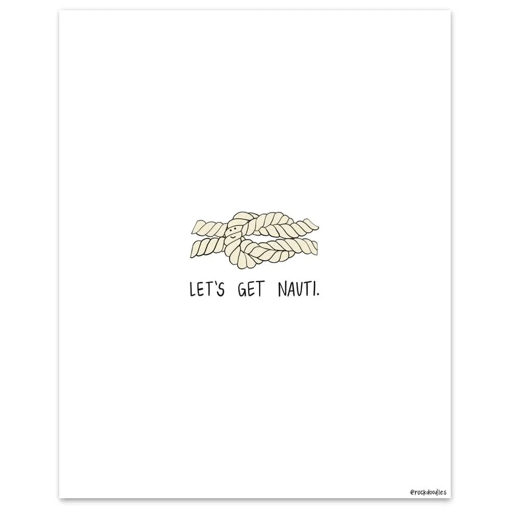 Let's get Nauti Print framed poster from rockdoodles.