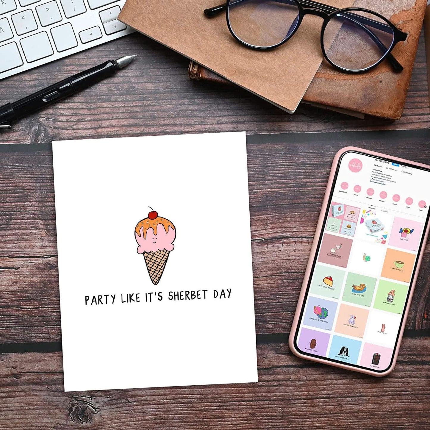 Sherbet Day Card - rockdoodles