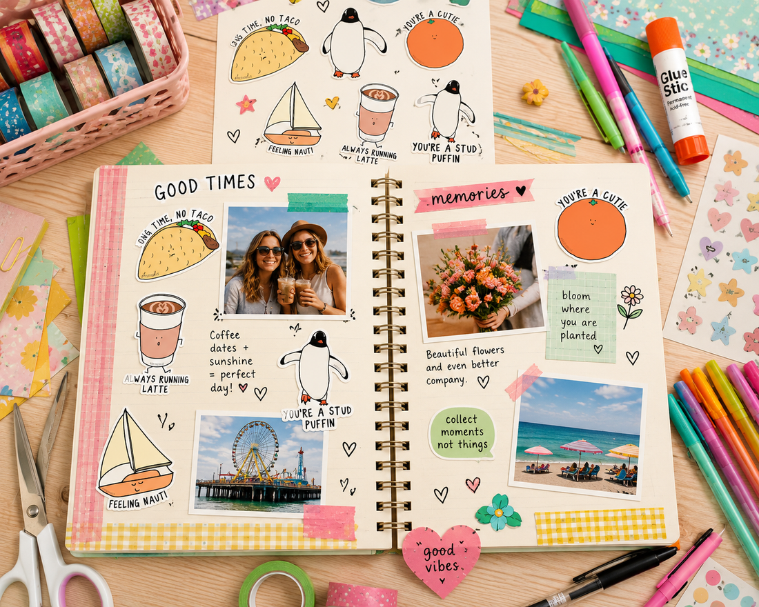 How to Incorporate Pun Stickers into Your Scrapbooking and Journaling