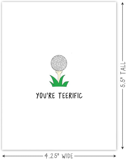 rockdoodles Teerific card, blank inside for your special message.