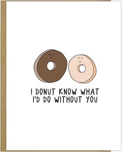 A I Doughnut Know What I'd Do Without You Card with a smile from rockdoodles.