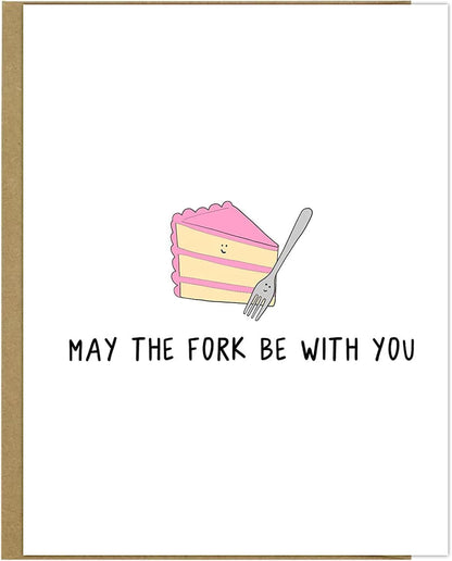 A May The Fork Card served with a fork. (rockdoodles)