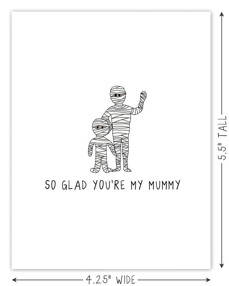 Show your love with a heartfelt rockdoodles So Glad You're My Mummy Card, neatly presented in a plastic sleeve for extra protection. Comes with a natural envelope for a touch of eco-friendliness.