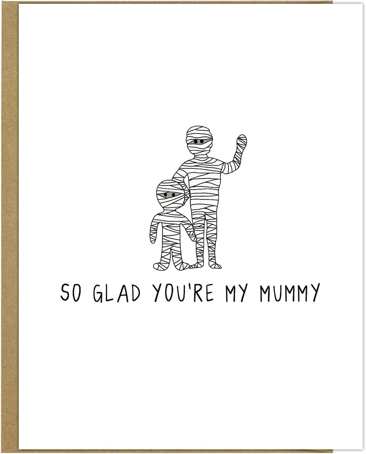 So glad you're my rockdoodles So Glad You're My Mummy Card in a natural envelope.