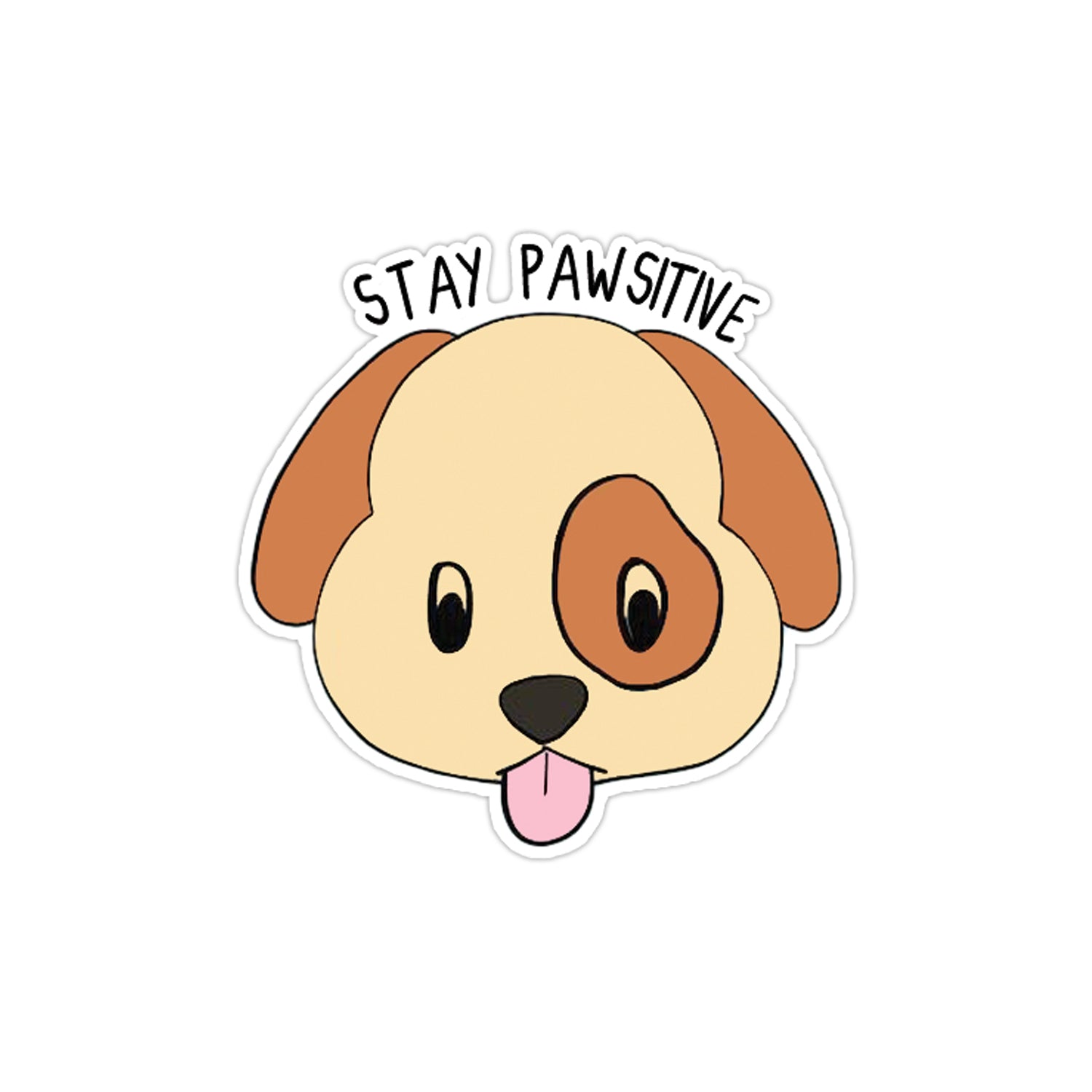 rockdoodles Stay Pawsitive dog sticker.
