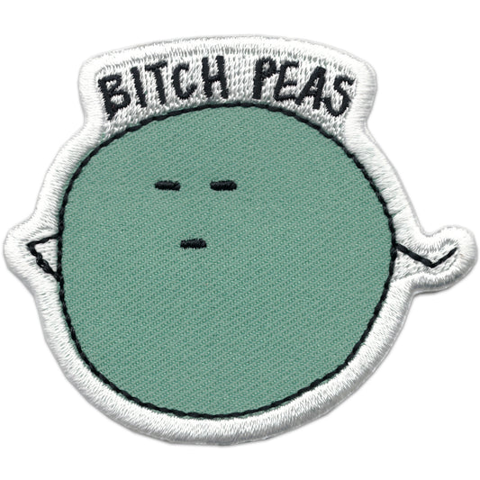 Rockdoodles B**** Peas Patch, perfect for household iron application. Iron on instructions included.