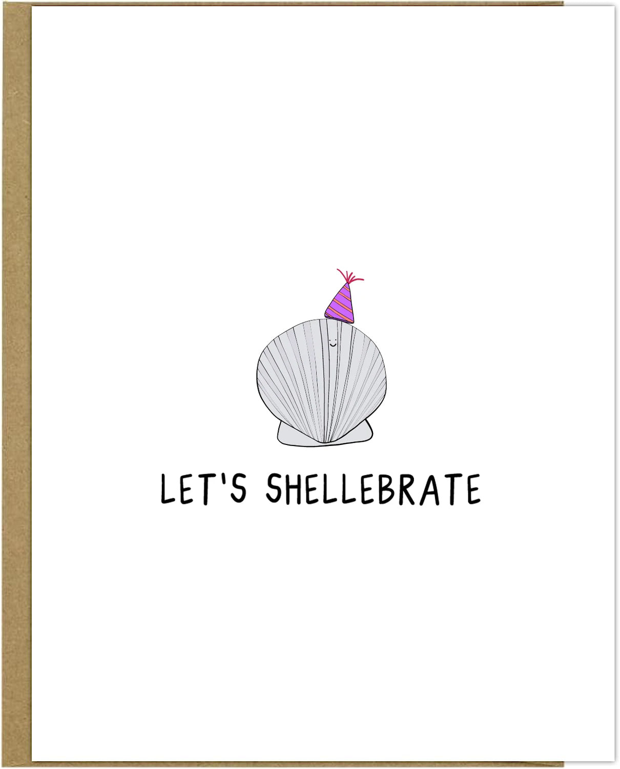 Let's rockdoodles Shellebrate Card with a natural envelope greeting card.
