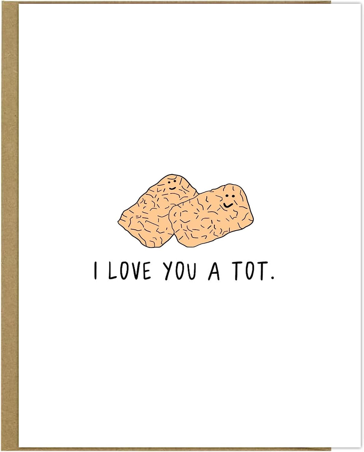 This "Love You A Tot Card" greeting card from rockdoodles is perfect for expressing your affection. With a blank inside, you can customize your heartfelt message.