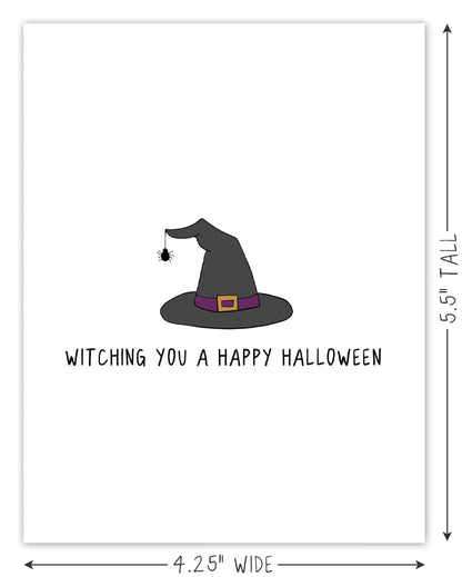 Witching You A Happy Halloween Card