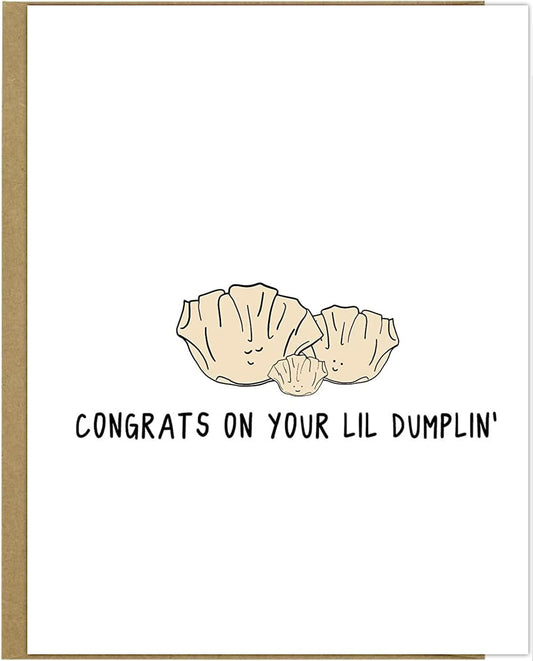 Congratulations on your rockdoodles lil dumpling card!