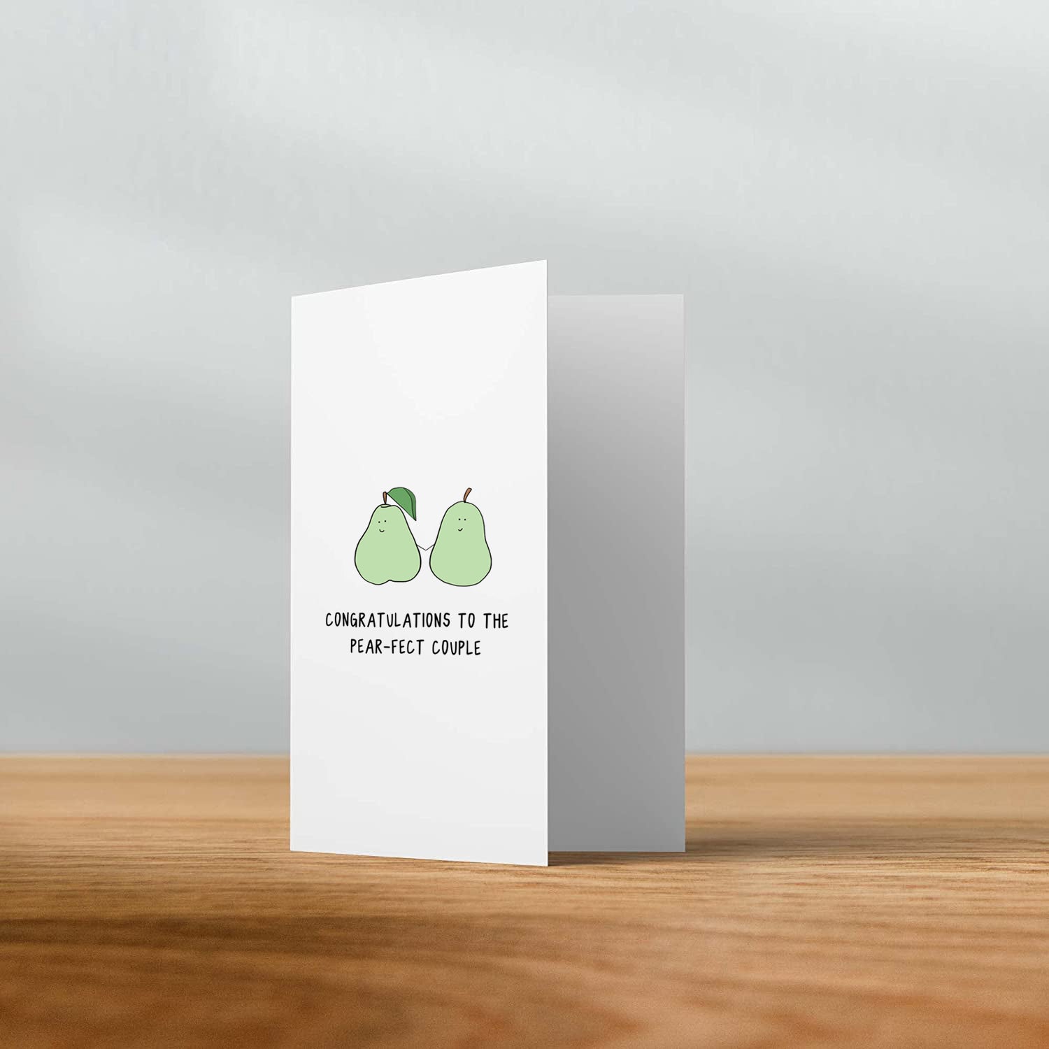 A rockdoodles Pear-Fect Couple Card to congratulate them.
