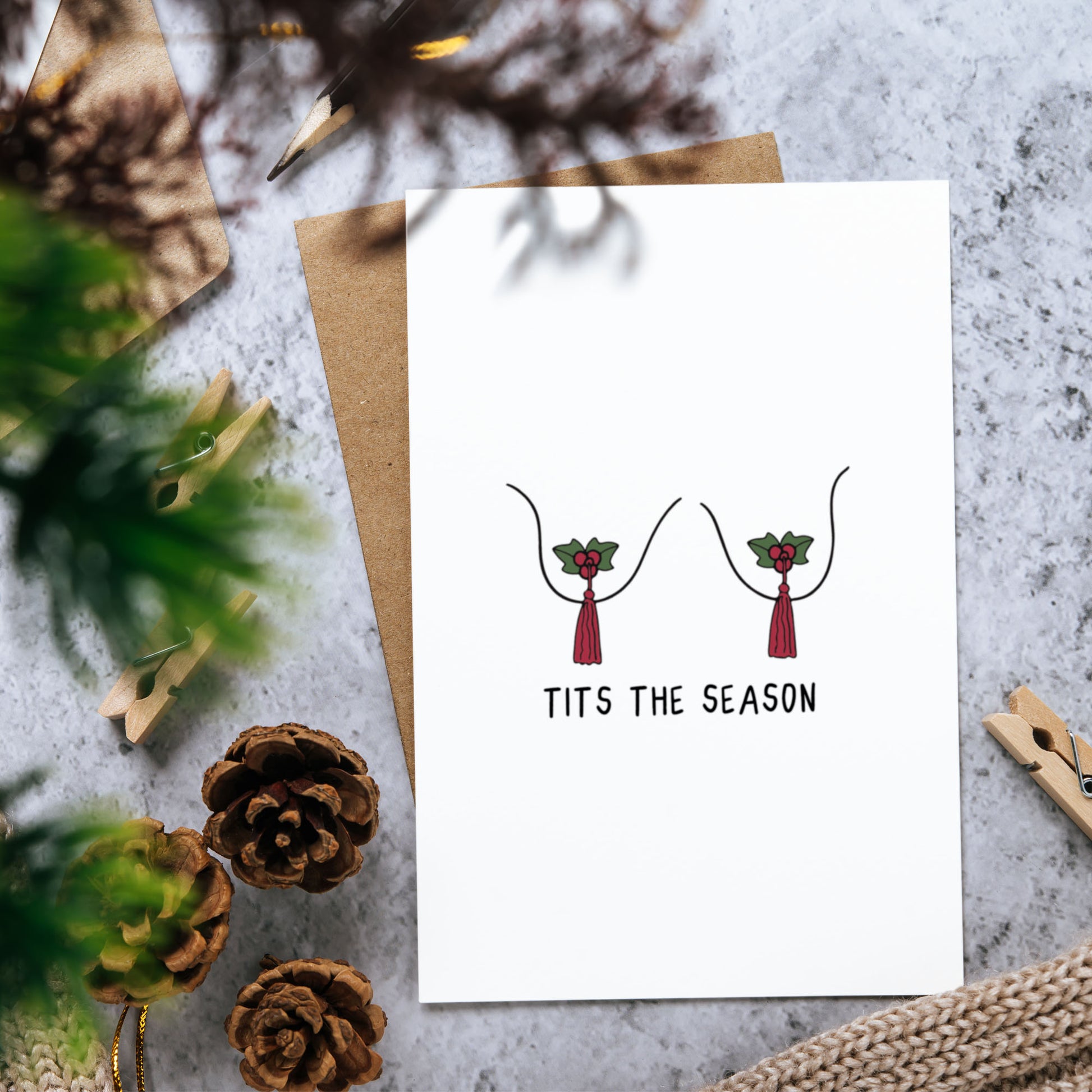 Tits The Season Card - rockdoodles