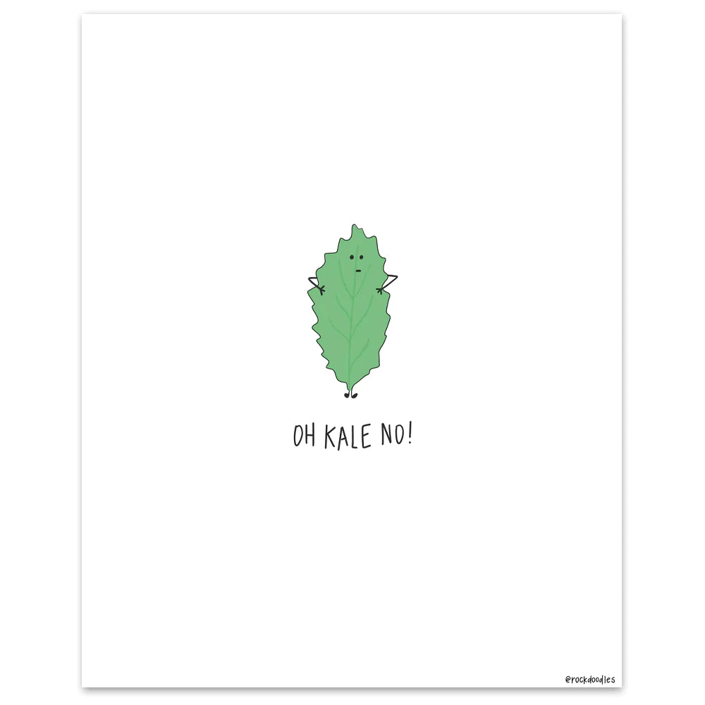 Description: A framed poster of a Kale No Print cactus from rockdoodles on matte paper.